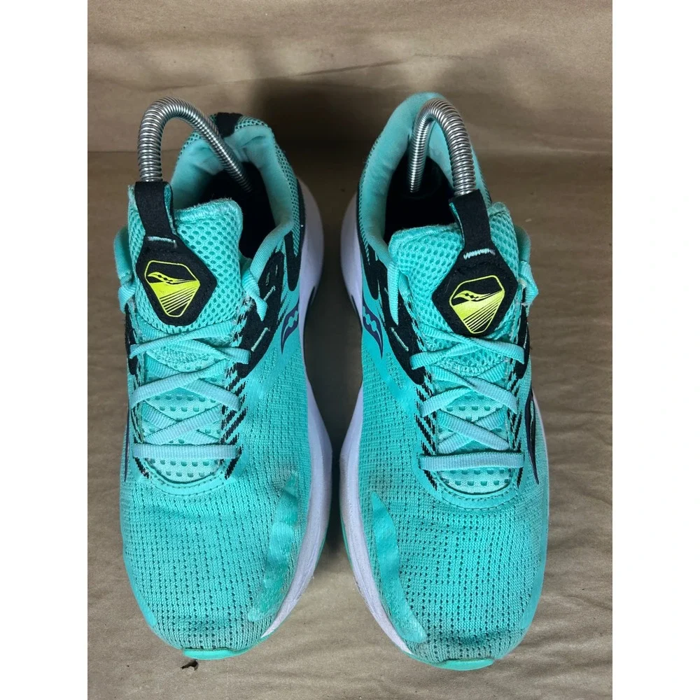 Saucony Axon Running Shoes Womens 8 Teal Aqua S10732-26 Mesh PWRRUN Athletic